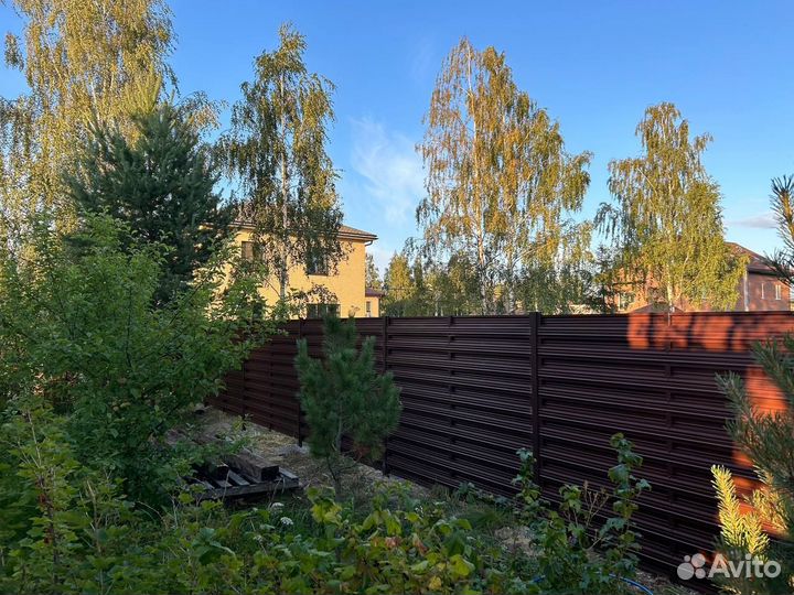 Забор из профнастила на заказ