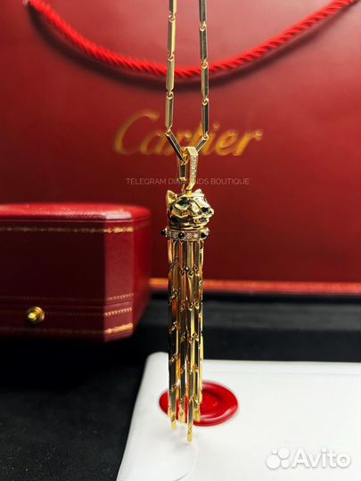 Cartier panthere колье желтое золото 750