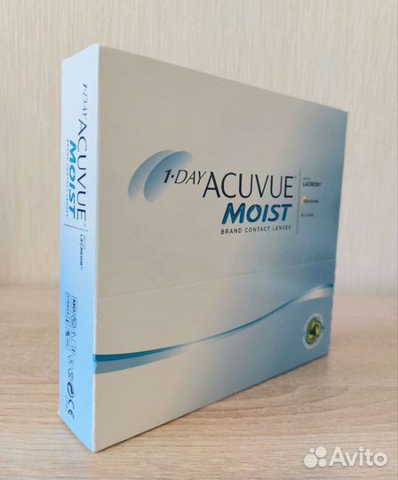 Контактные линзы acuvue 1-DAY moist, 90 шт, -3,75