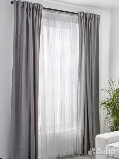 Гардины тюль IKEA Лилль б/у