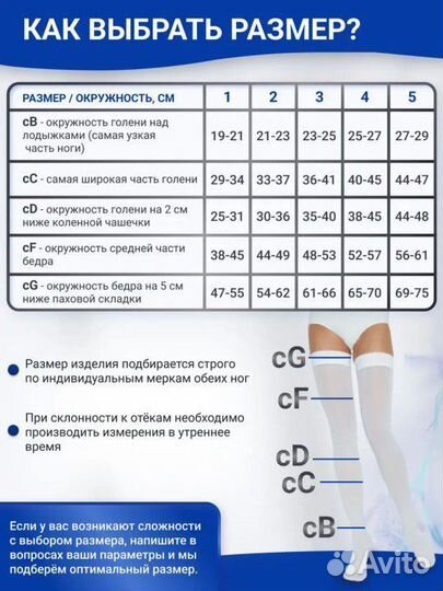 Компрессионные чулки 2 класс ergoforma