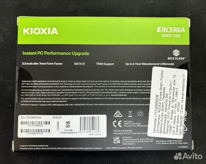 SSD 960GB Toshiba Exceria 2.5