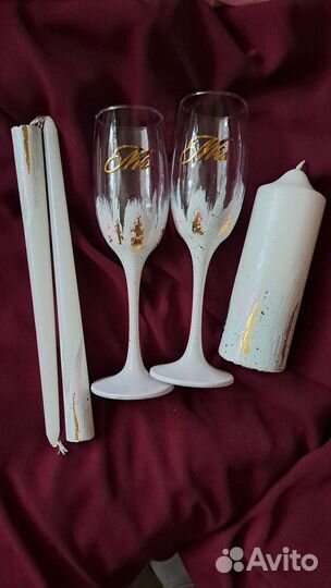 Свадебные бокалы новые