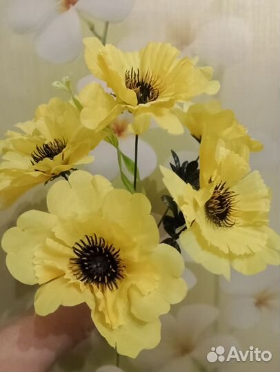 Искусственные цветы букеты маки