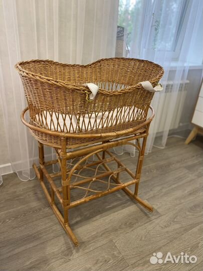 Детская люлька колыбель плетеная