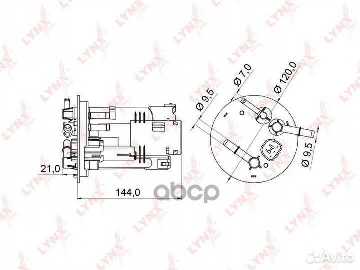 Фильтр топливный LF971M lynxauto