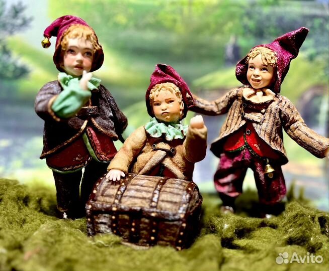 Ватные елочные игрушки набор