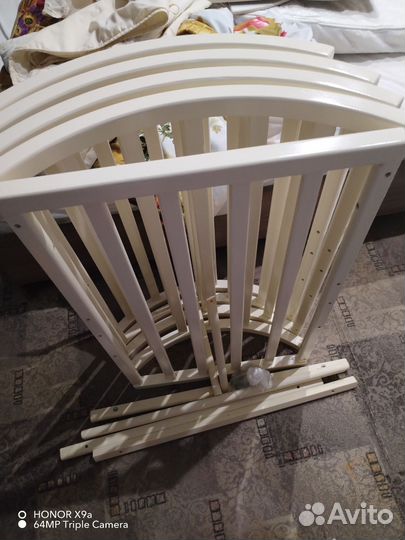 Овальная кроватка 7в1jakomo teo