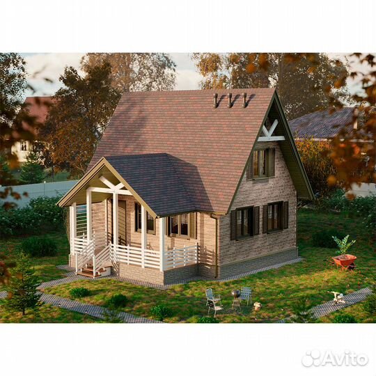 Фасадная панель Docke Premium Burg 946х445 мм Земляной