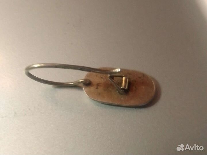 Одна серьга серебро 875 проба