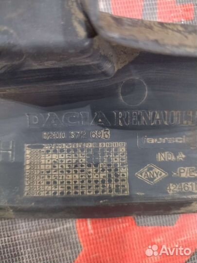 Пыльник кузова задний правый Renault Sandero 1