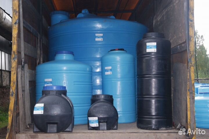 Бочка пластиковая 15000 л для жидкостей (вертикаль