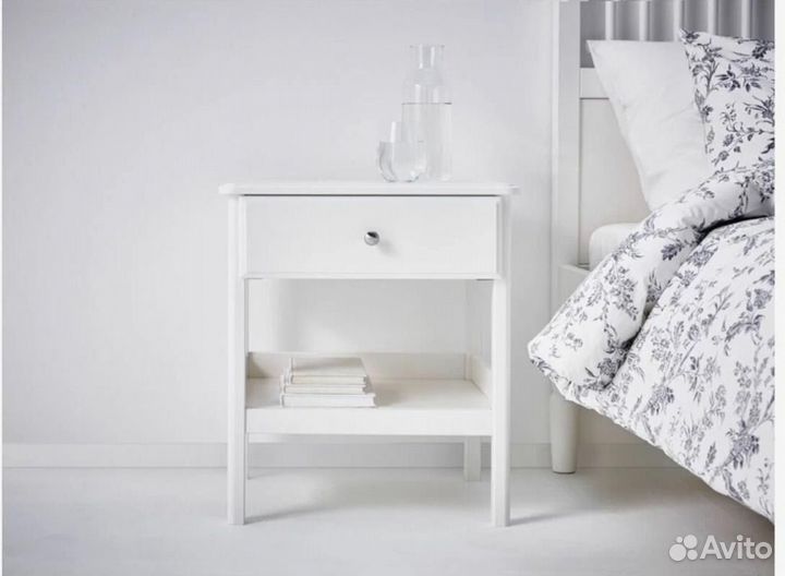 Тумба прикроватная икеа тисседаль, цвет: белый