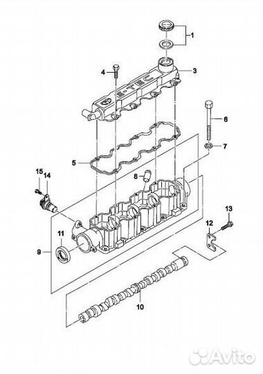 Распредвал Дэу Нексия Шевроле Ланос 1.5 8кл