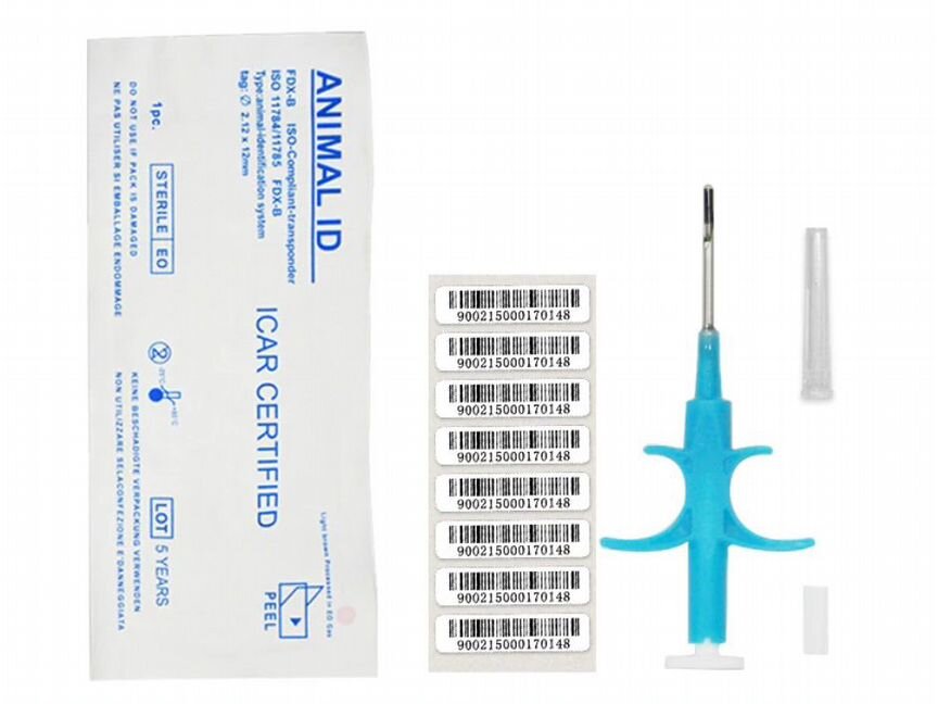 Микрочип для животных 1,4*8 мм/ 2,12*12 мм