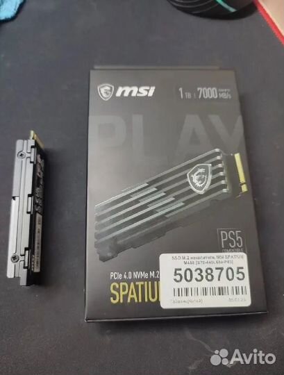 1000 гб SSD M.2 накопитель MSI spatium M480