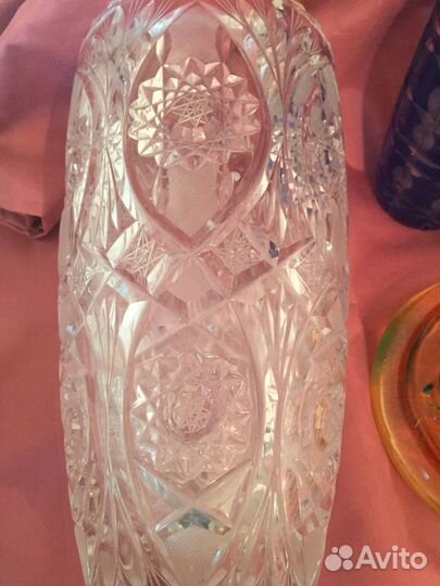 Винтаж ссср/цветное стекло.хрусталь Богеми