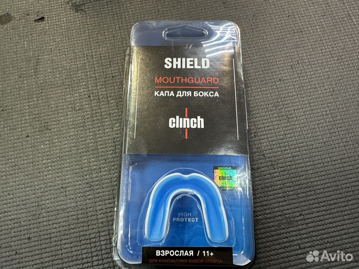 Капа Clinch Shield Double Layer бело-синяя