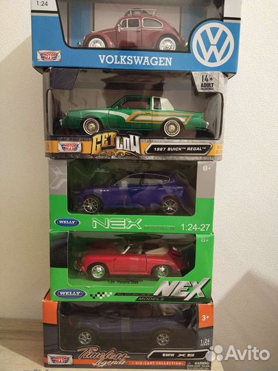 Модели автомобиля 1:24, Maisto, Bburago, новые