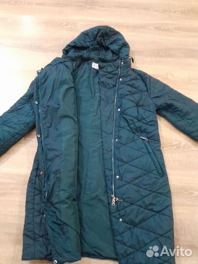 Пальто стеганное 48-50 осень