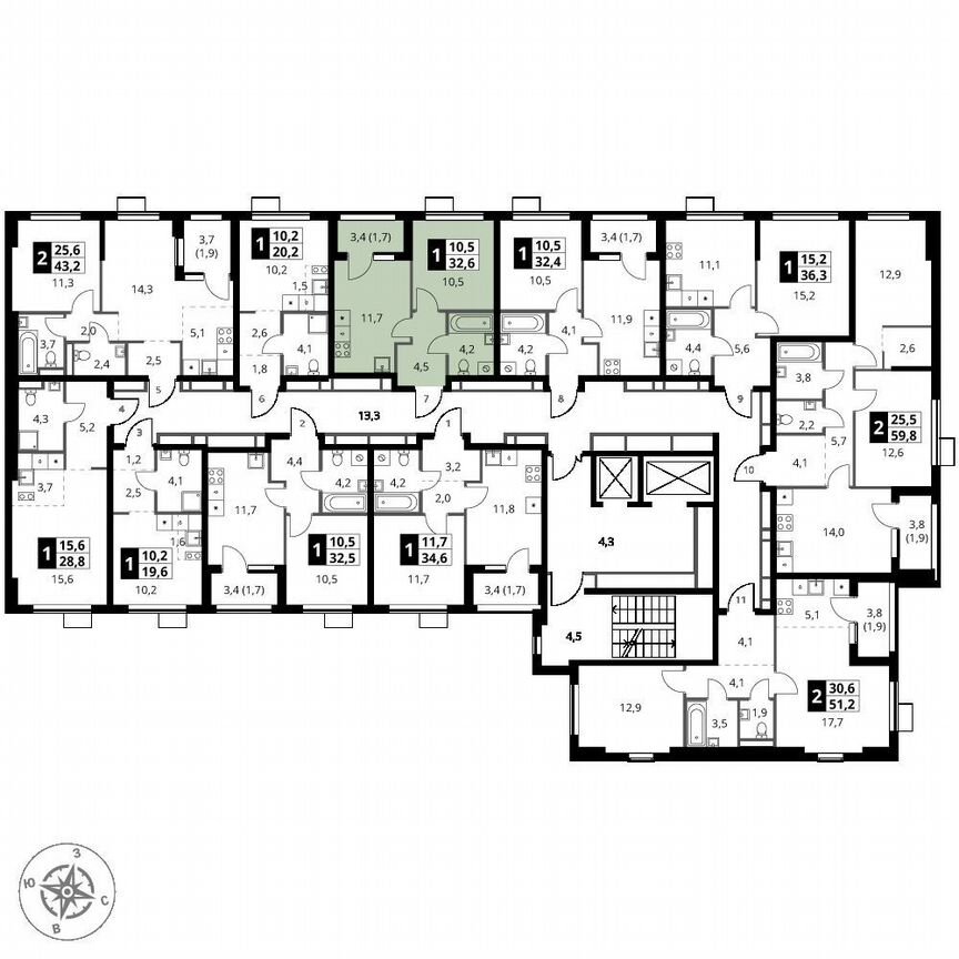 1-к. квартира, 32,6 м², 18/18 эт.