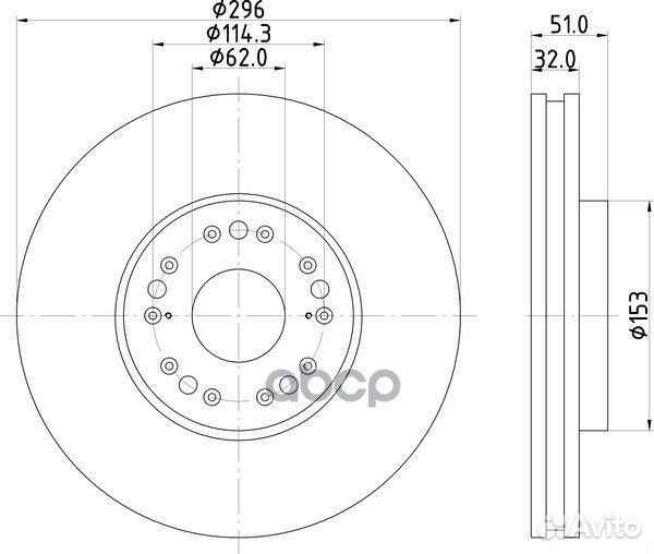 Диск тормозной перед ND1115K nisshinbo