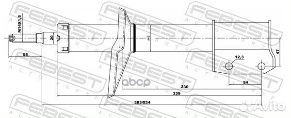 Амортизатор передний nissan almera (G15RA)