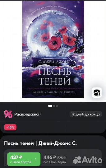 Книга Песнь теней вторая часть. С. Джей-Джонс