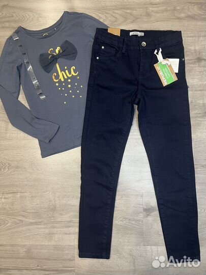 Лонгслив Cool Club и джинсы OVS 134 на девочку