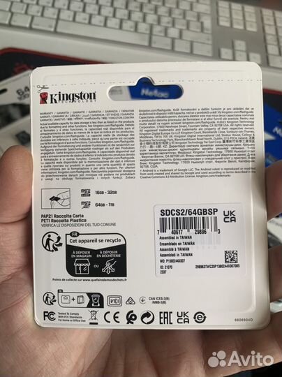 Kingston Netac USB microsdxc 64GB оригинал