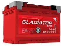 Аккумулятор gladiator EFB 77 Ah, 770 A, 276x175