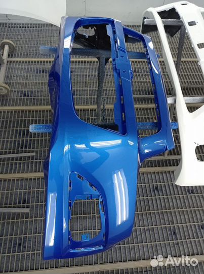 Бампер Авео Т300 передний синий