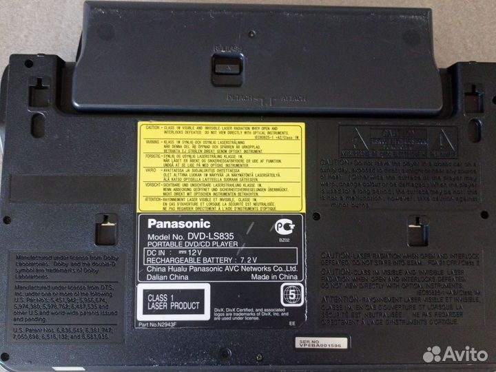 Портативный dvd плеер panasonic