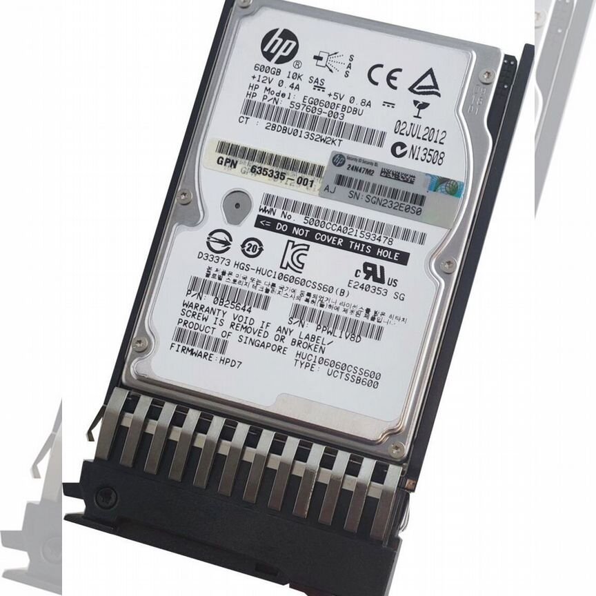 [613922-001] Жесткий Диск Hp Eva Aw611a 600gb Sas 613922-001