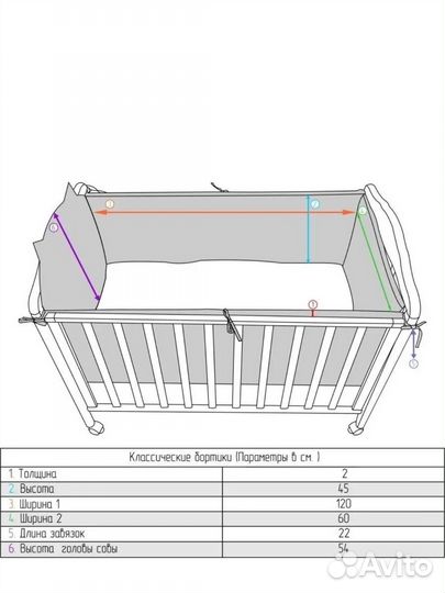 Бортики в детскую кроватку бу