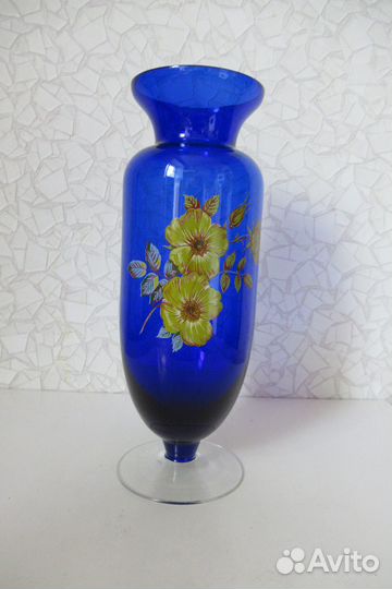 Ваза для цветов цветное стекло