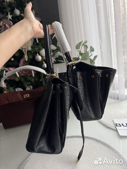 Сумка Balenciaga Rodeo страус натуральная кожа