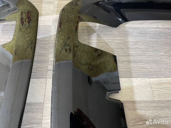 Решетки в бампер над дхо на Porsche Cayenne 9Y