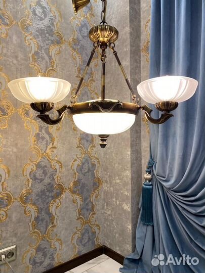 Бронзовая люстра Испания Мурано