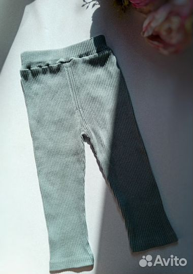 Леггинсы в рубчик для девочки 80,90,100 новые