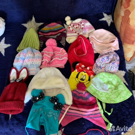 Шапки пакетом для девочки 35шт
