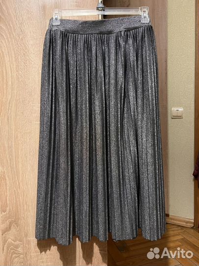 Юбка плиссе с люрексом 42-44