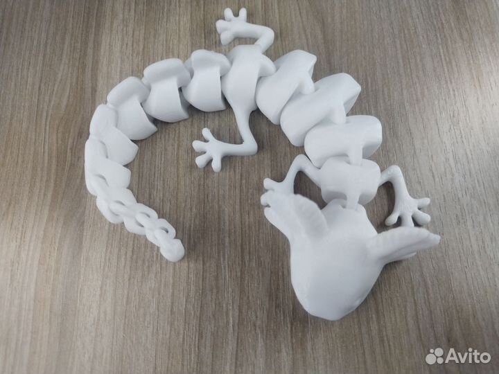 Подвижная игрушка аксолотль -антистресс 3Д белый 2