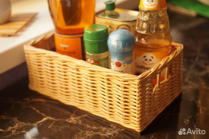 Плетёная корзина /короб для хранения прямоугольный