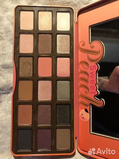 Too faced sweet peach тени