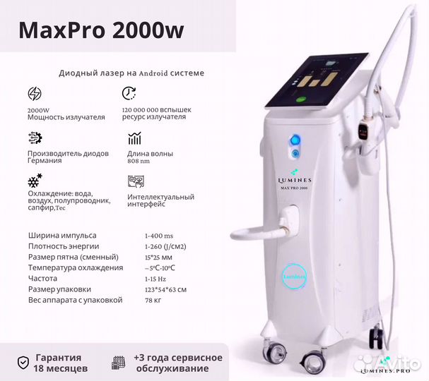 Диодный лазер Лю’минес Max Pro 2000W