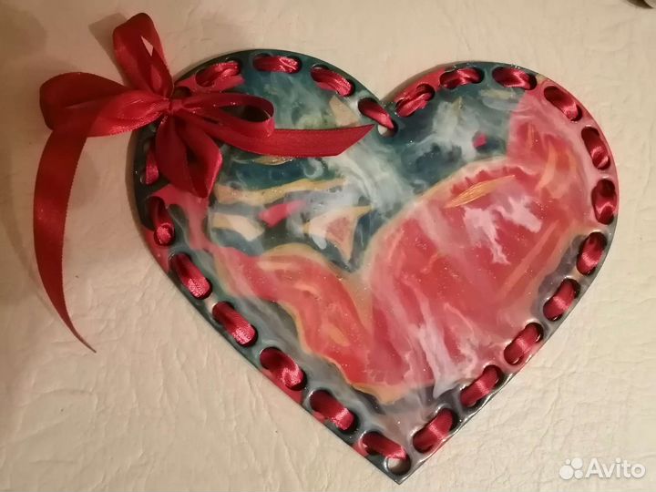 Сердце-досточка (из фанеры), 16 см