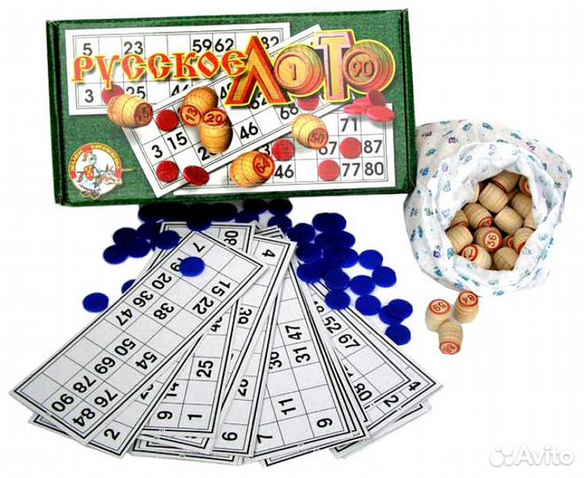 Классическое Русское Лото деревянные бочонки 00037