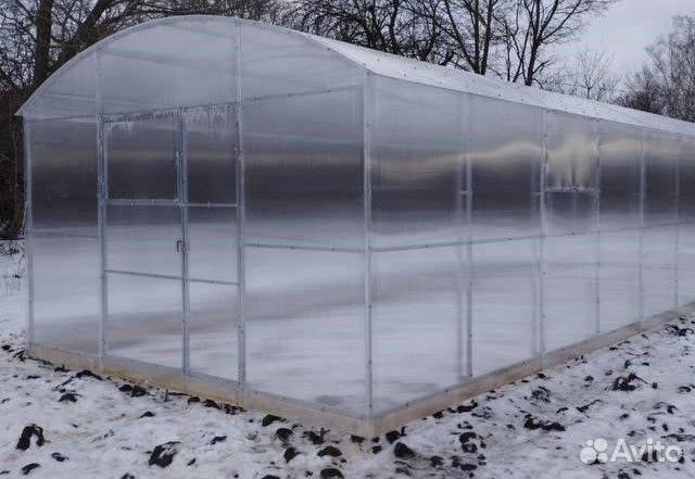 Теплица прямостенная 3,5/6 (двойная дуга 25х25)