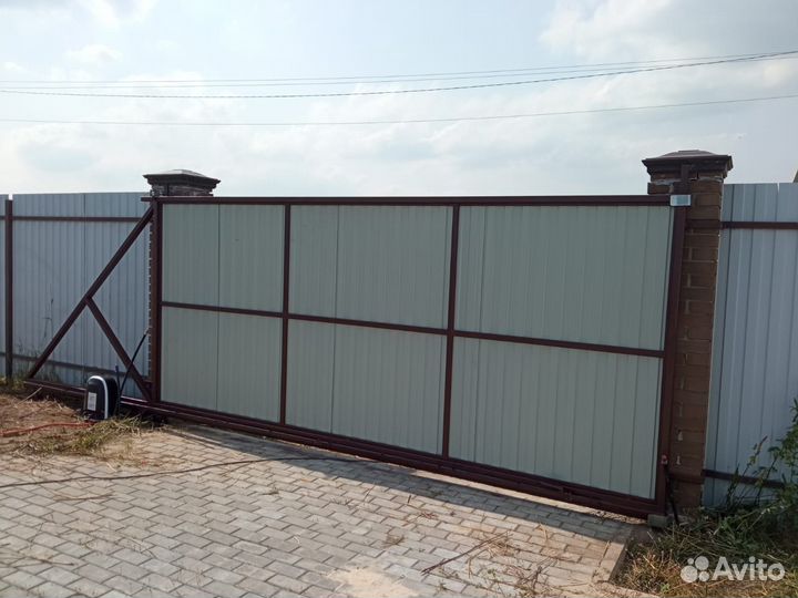 Откатные ворота под ключ с доставкой и установкой